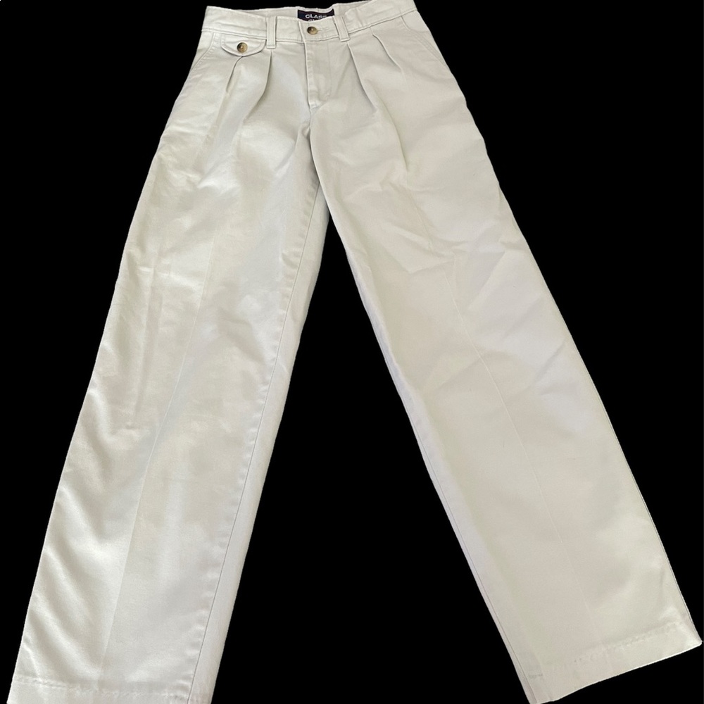 Class Club Pleated Trousers, Kids Size 12s, Beige